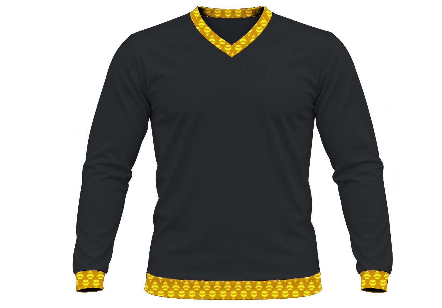 19Ten Ladies V-Neck T-shirt, Fitted Long Sleeve, Reverse Birdseye