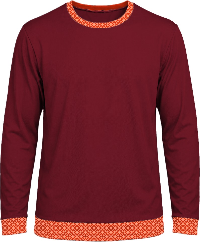 19Ten Unisex Crew Neck T-shirt, Fitted Long Sleeve, Birdseye