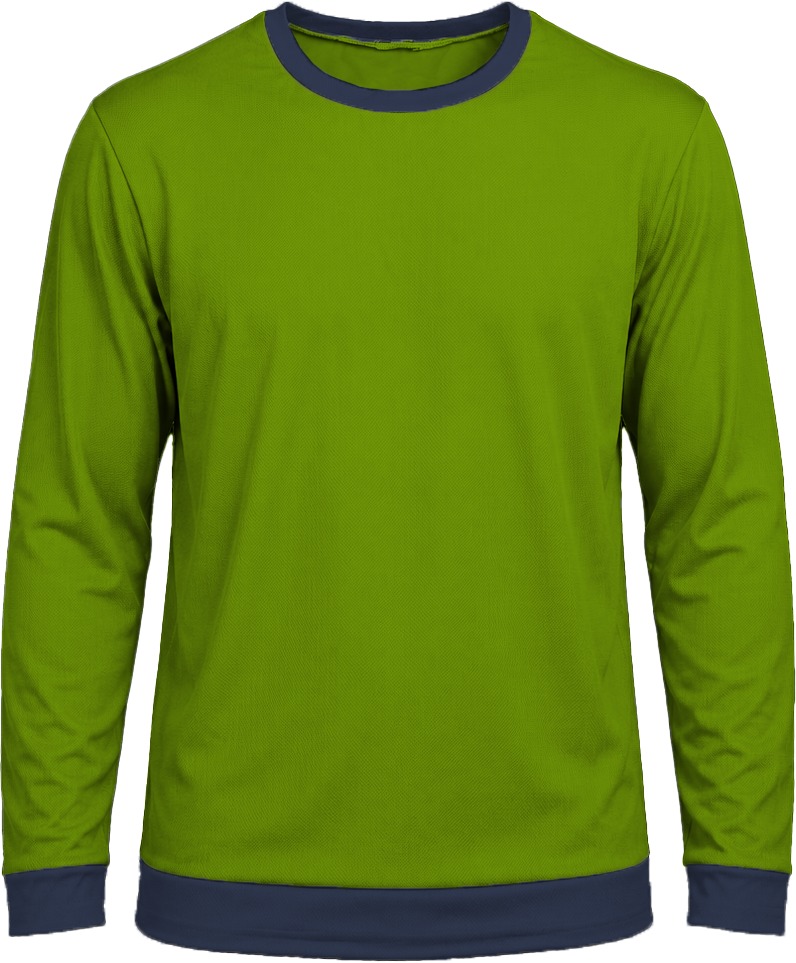 Ringer Kiddies Crew Neck T-shirt, Fitted Long Sleeve, Reverse Birdseye