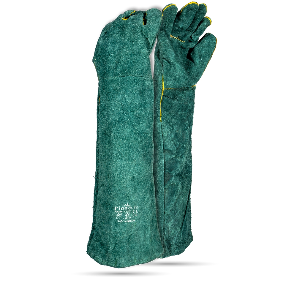 Green Lined Leather Glove 16 Shoulder - Pack Of 12 Pairs