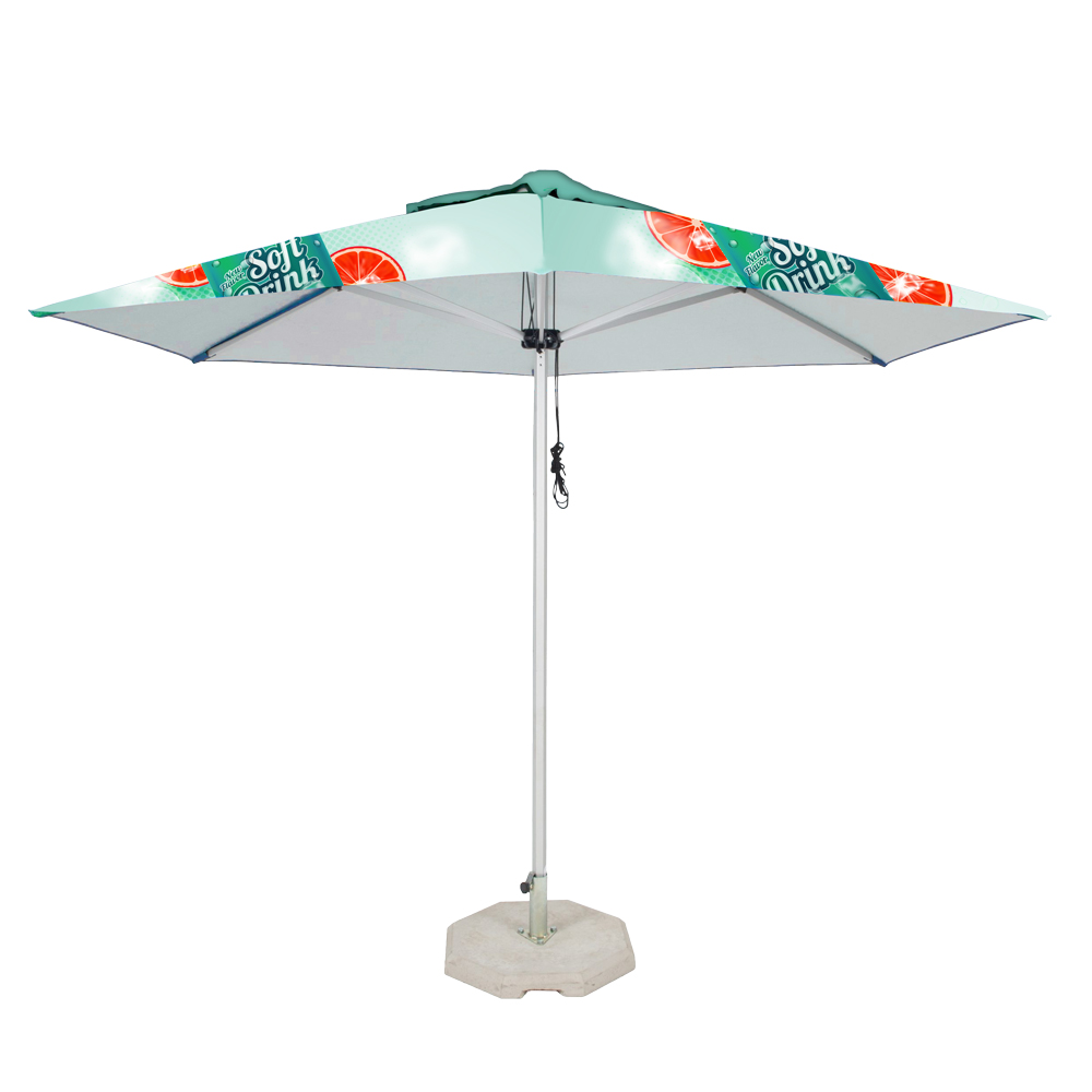 Umbrella 3m x 3m, Dye Sub, Hexagon 6-Panel, Complete