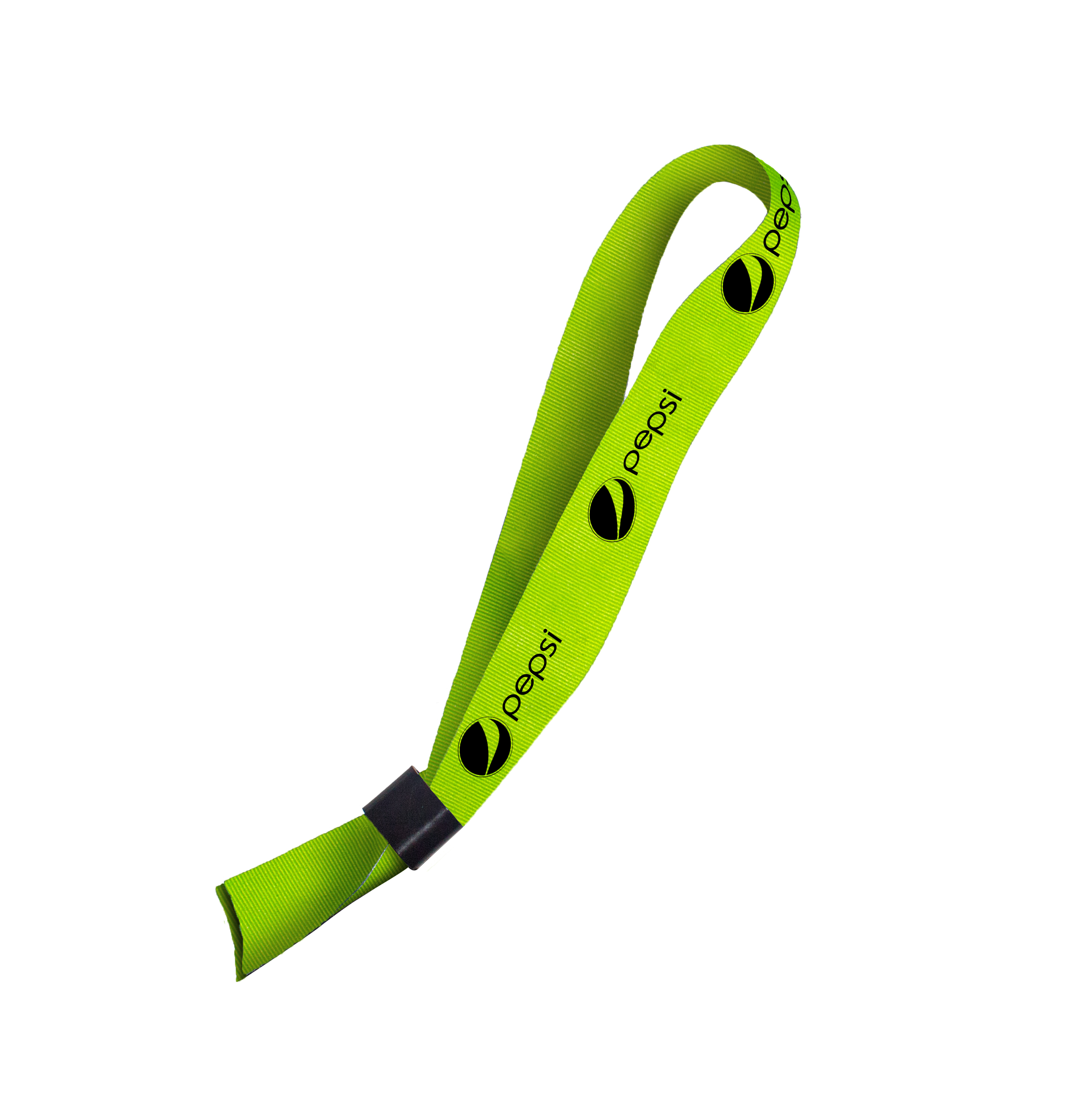 Hi-Viz Event Wristband Black Sublimation Print S/Sided with Barb Buckle