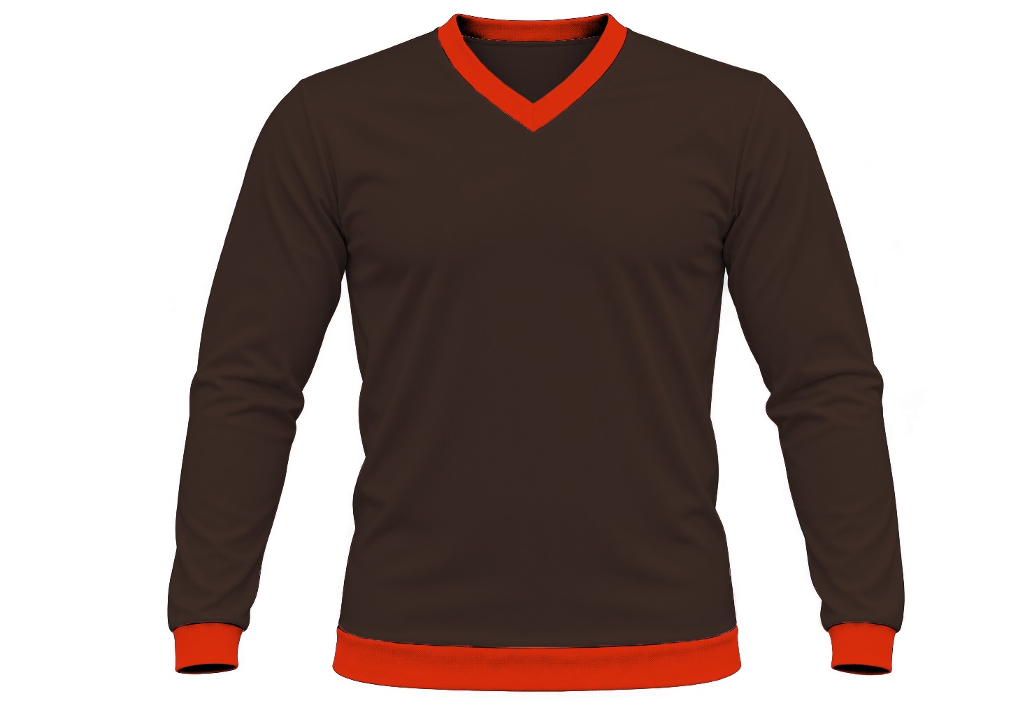Ringer Ladies V-Neck T-shirt, Fitted Long Sleeve, Birdseye