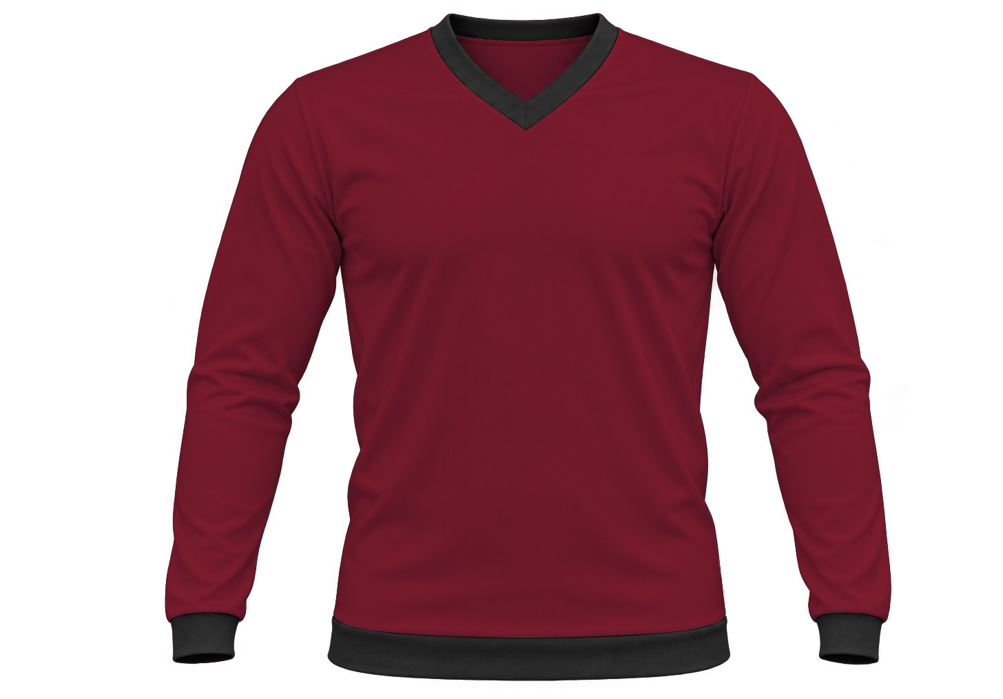 Ringer Ladies V-Neck T-shirt, Fitted Long Sleeve, Birdseye