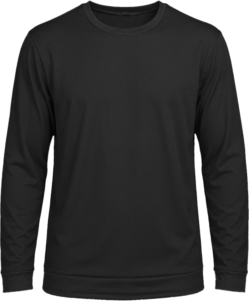 +27 Unisex Crew Neck T-shirt, Fitted Long Sleeve, Birdseye