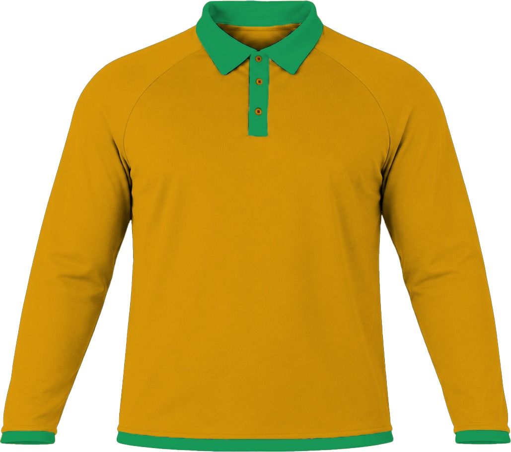 Ringer Unisex Golf Shirt, Raglan Long Sleeve, Reverse Birdseye
