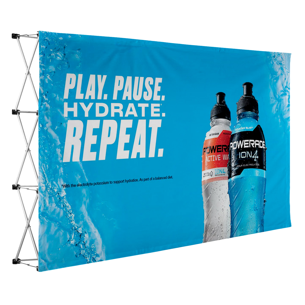 Bannerwall 4.5 x 2.25m, Supplied Complete