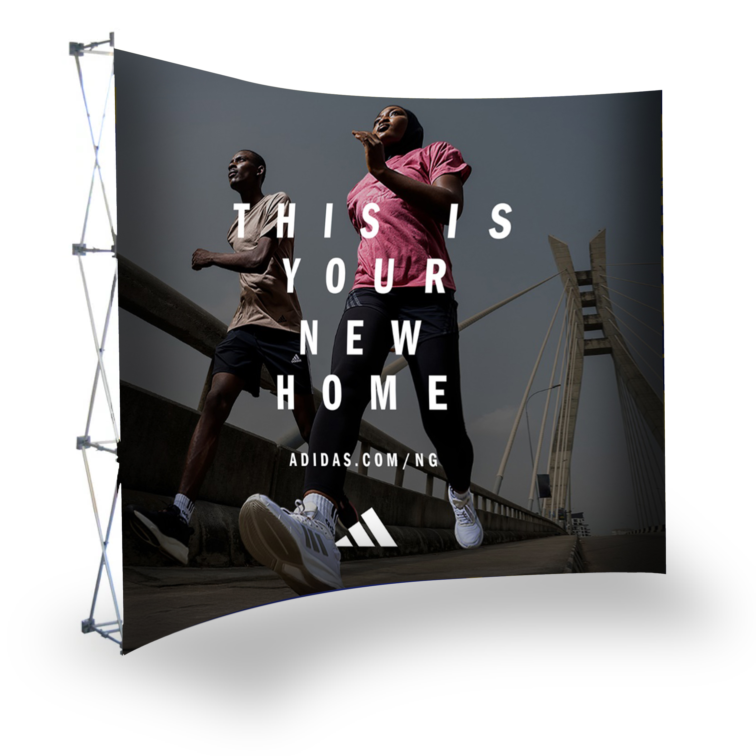 Curved Bannerwall 2.85 x 2.25m, Print Only