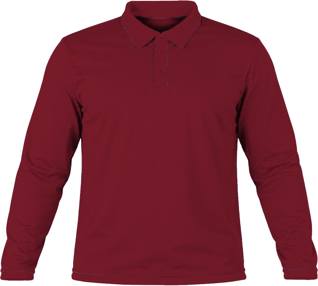 +27 Kiddies Golf Shirt, Fitted Long Sleeve, Reverse Birdseye