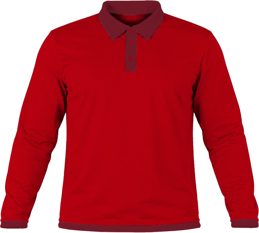 Ringer Unisex Golf Shirt, Fitted Long Sleeve, Birdseye