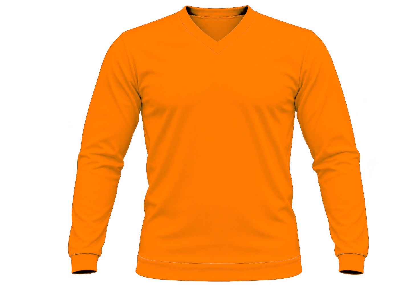 +27 Ladies V-Neck T-shirt, Fitted Long Sleeve, Birdseye