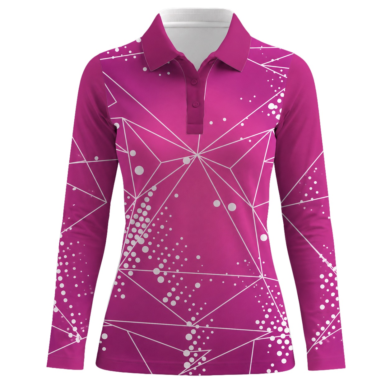Dye Sub Ladies Golf Shirt, Fitted Long Sleeve, Sport Tec