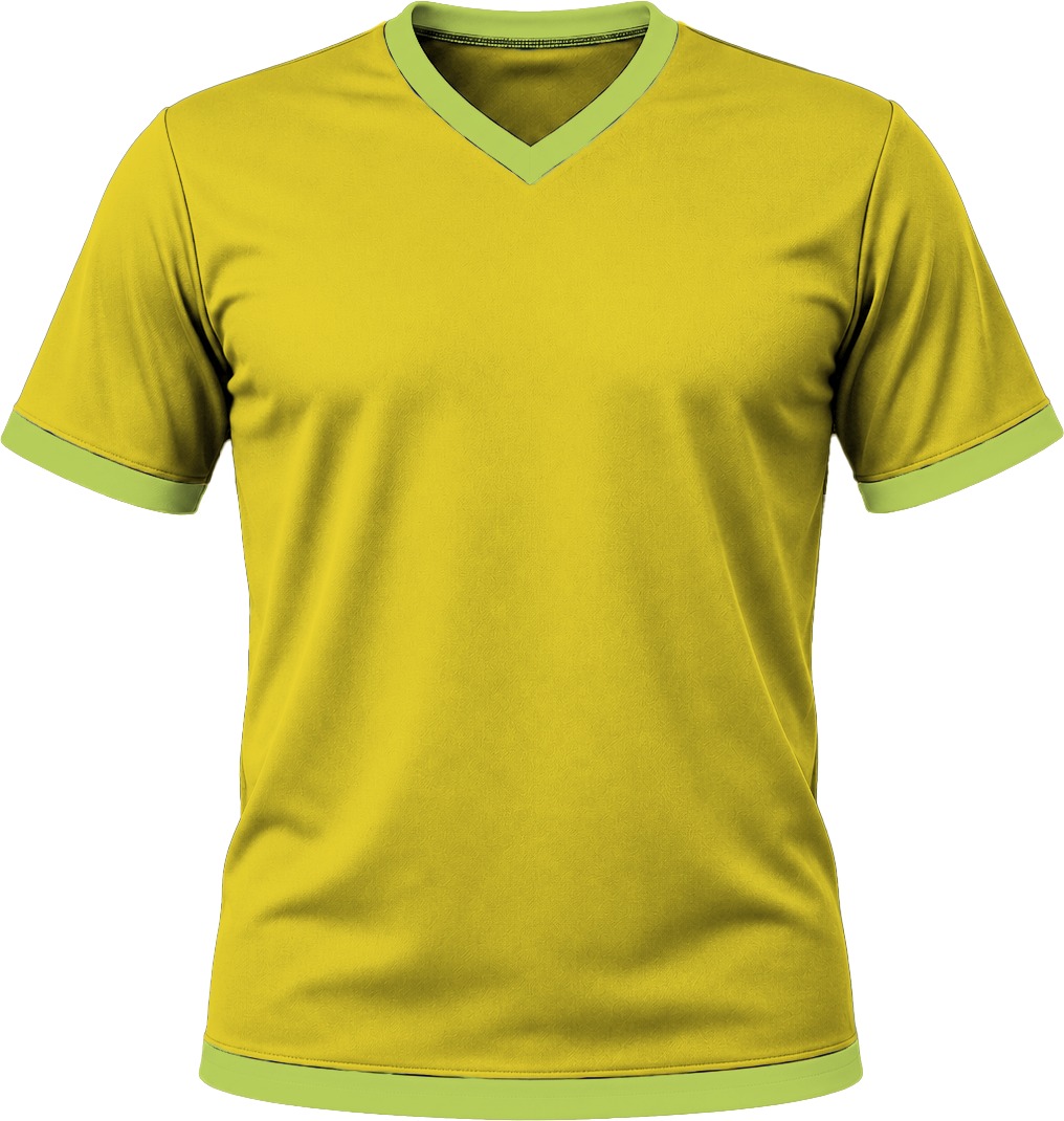 Ringer Unisex V-Neck T-shirt, Fitted Short Sleeve, Birdseye