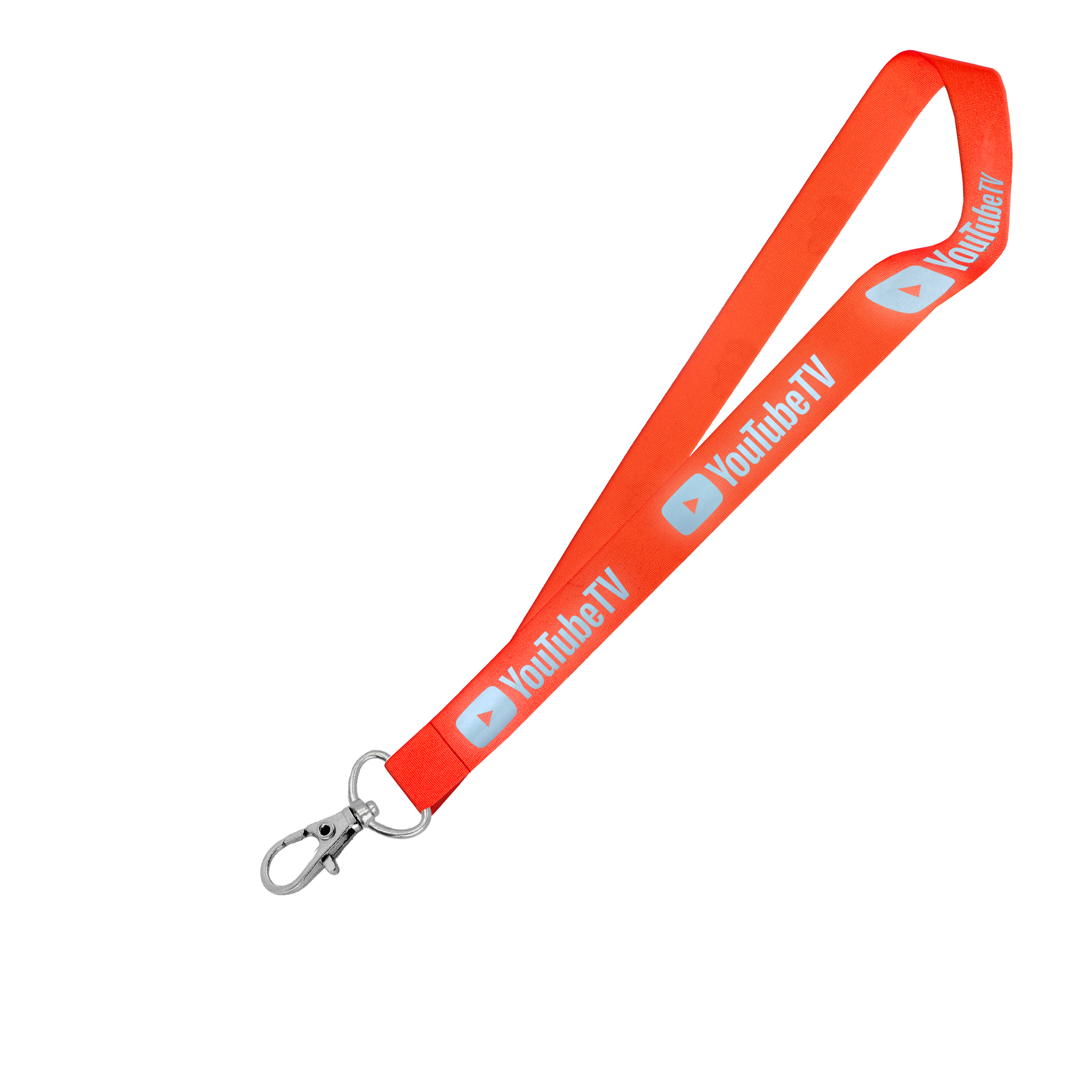 Hi-Viz Lanyard Silver Reflective Print S/Sided with Snap Hook