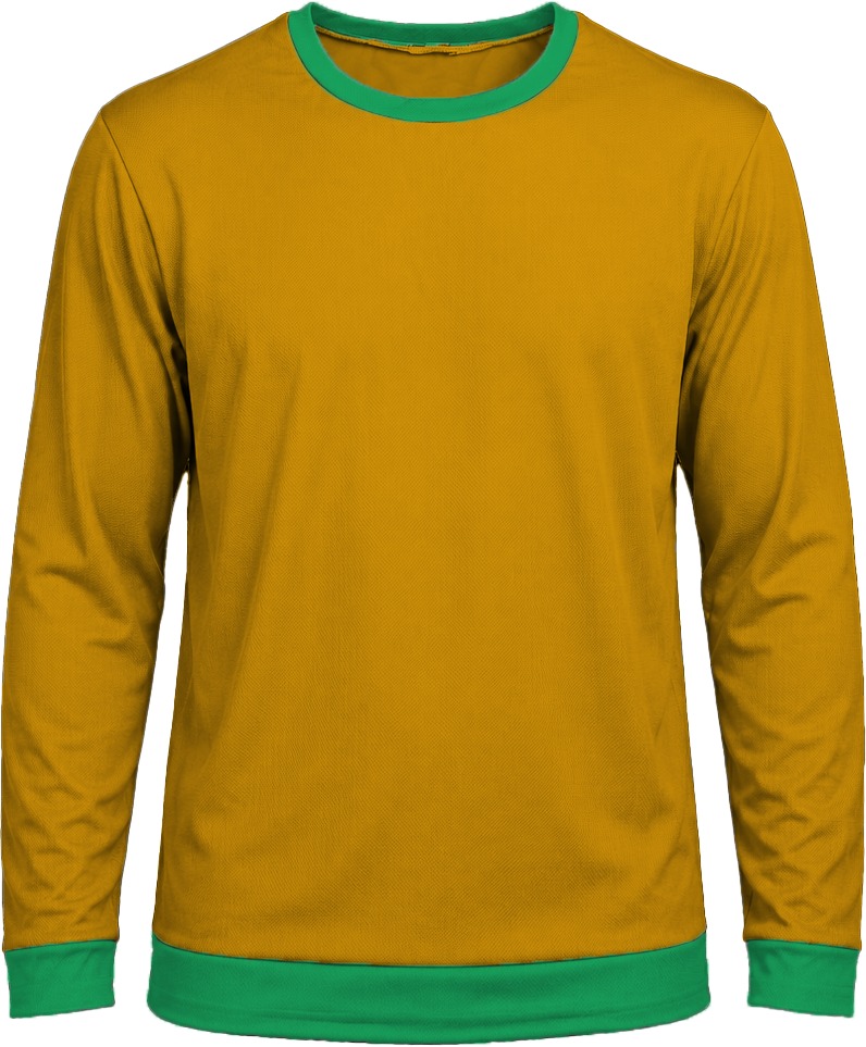 Ringer Unisex Crew Neck T-shirt, Fitted Long Sleeve, Reverse Birdseye