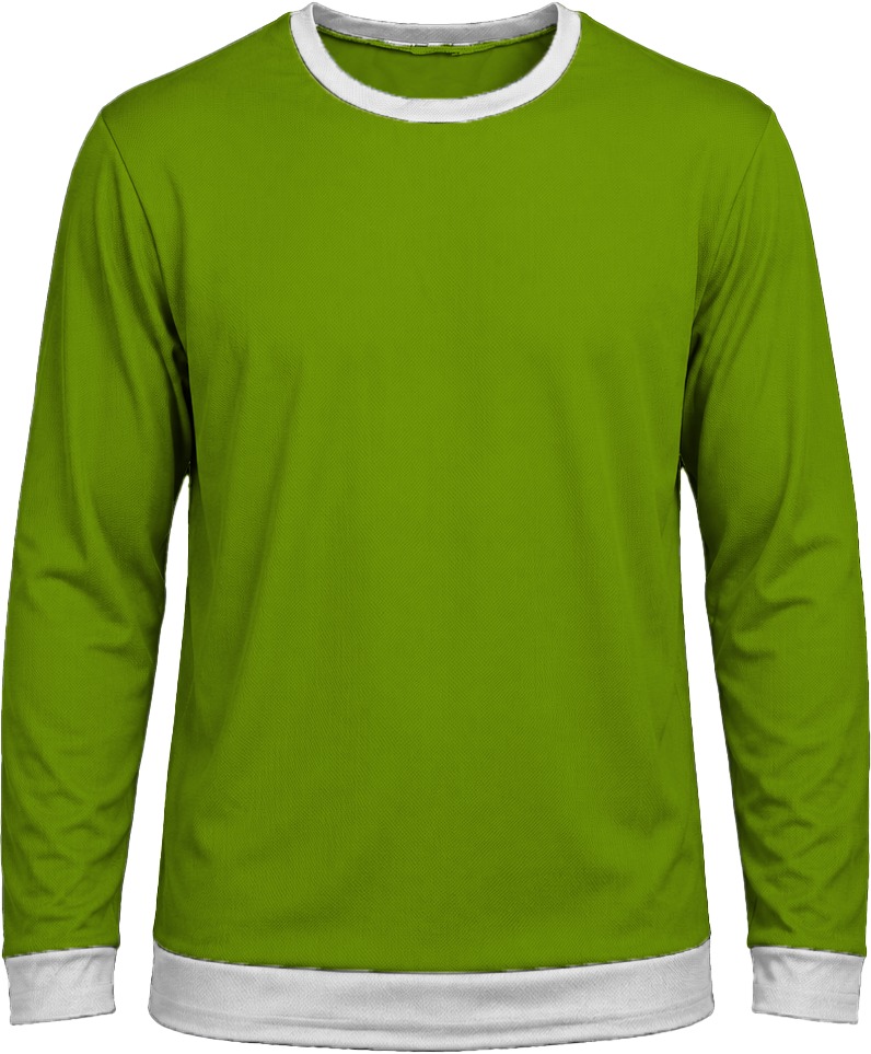 Ringer Unisex Crew Neck T-shirt, Fitted Long Sleeve, Reverse Birdseye
