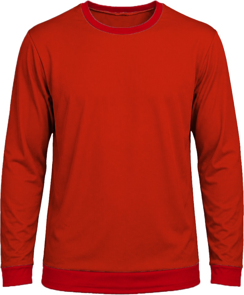 Ringer Unisex Crew Neck T-shirt, Fitted Long Sleeve, Reverse Birdseye