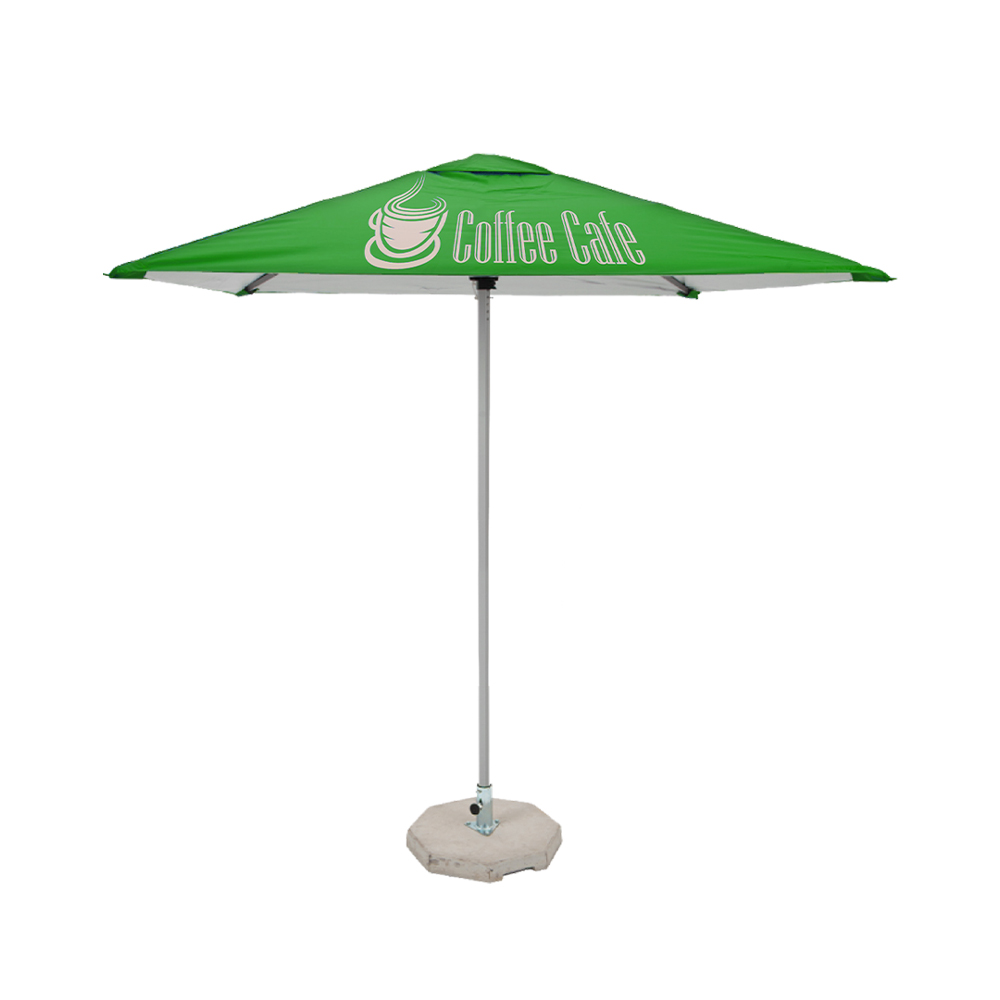Umbrella 3m x 3m, Dye Sub, Square 4-Panel, Complete