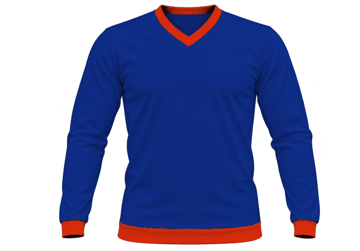Ringer Kiddies V-Neck T-shirt, Fitted Long Sleeve, Birdseye