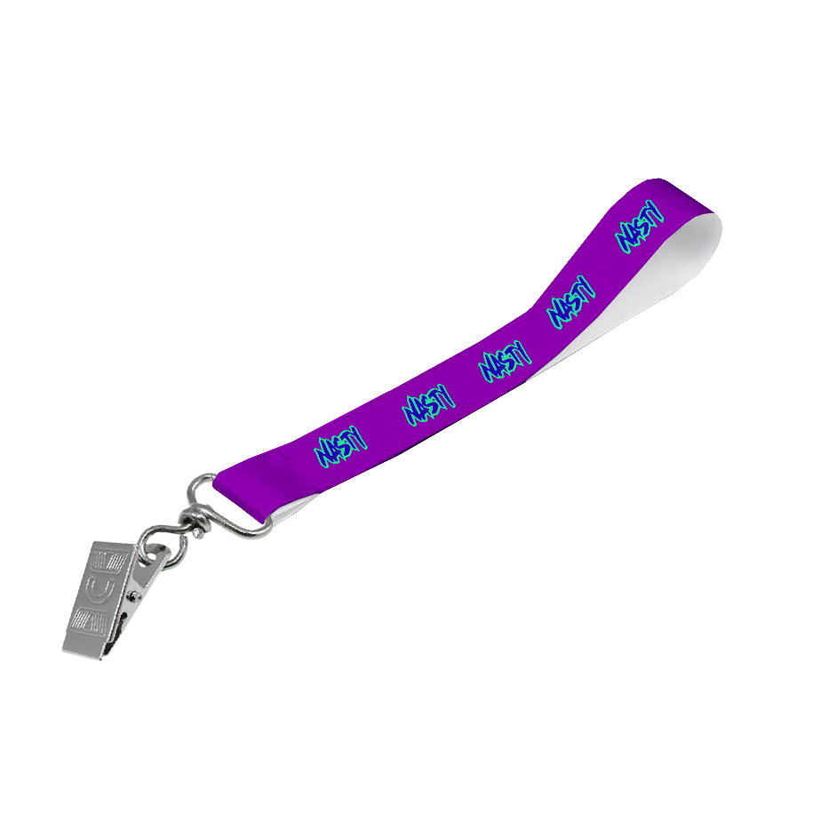 Satin Wrist Phone Strap S/Sided Print with Crocodile Clip 20 x 340mm