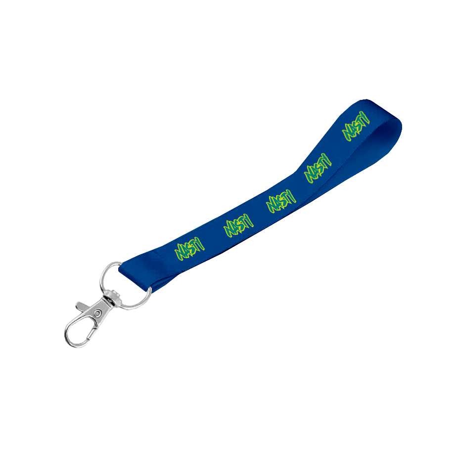 Matte Polyester Wrist Phone Strap D/Sided Print with Snap Hook 25 x 340mm