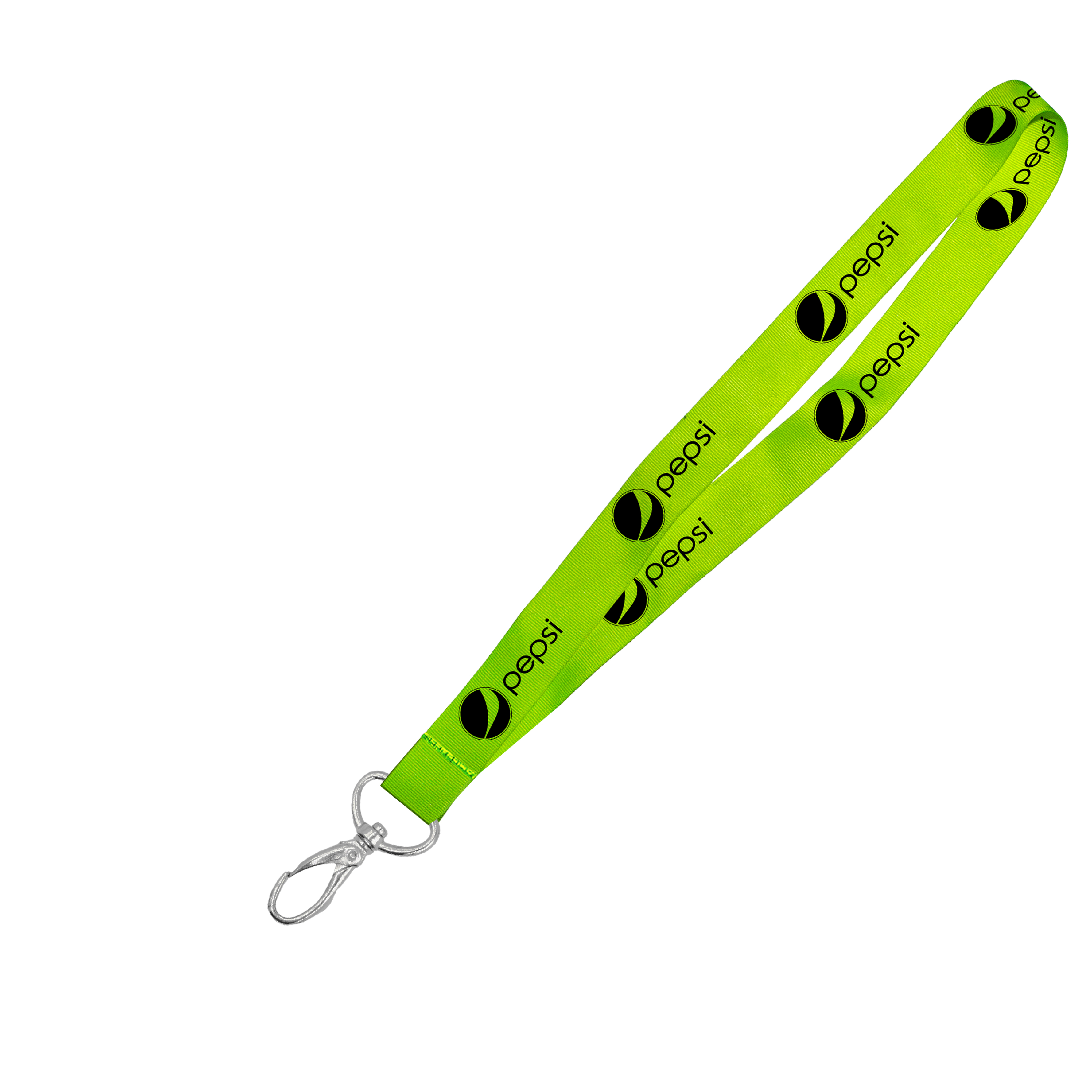 Hi-Viz Lanyard Black Sublimation Print D/Sided with Snap Hook