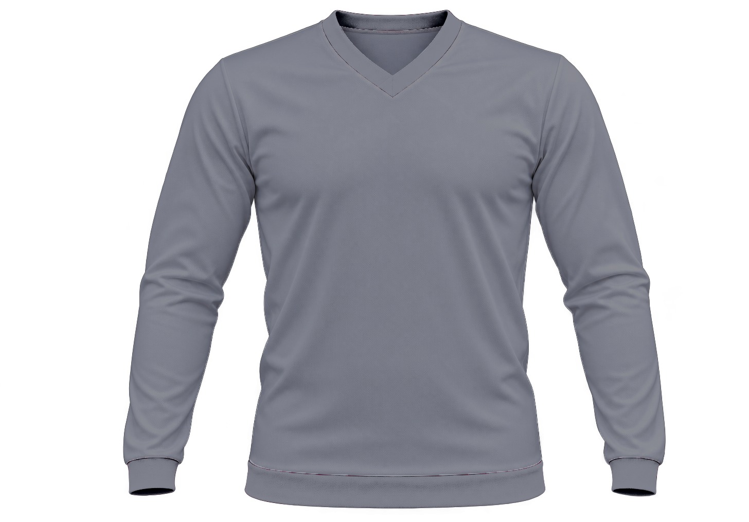 +27 Kiddies V-Neck T-shirt, Fitted Long Sleeve, Reverse Birdseye