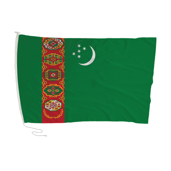 TURKMENISTAN FLAG 180 x 120cm