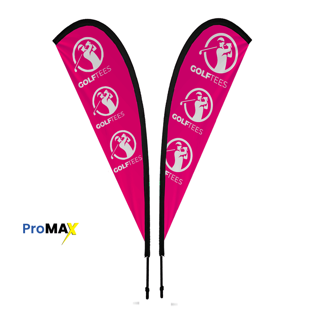 Professional display hardware Teardrop Banner 4m Double sided, Complete