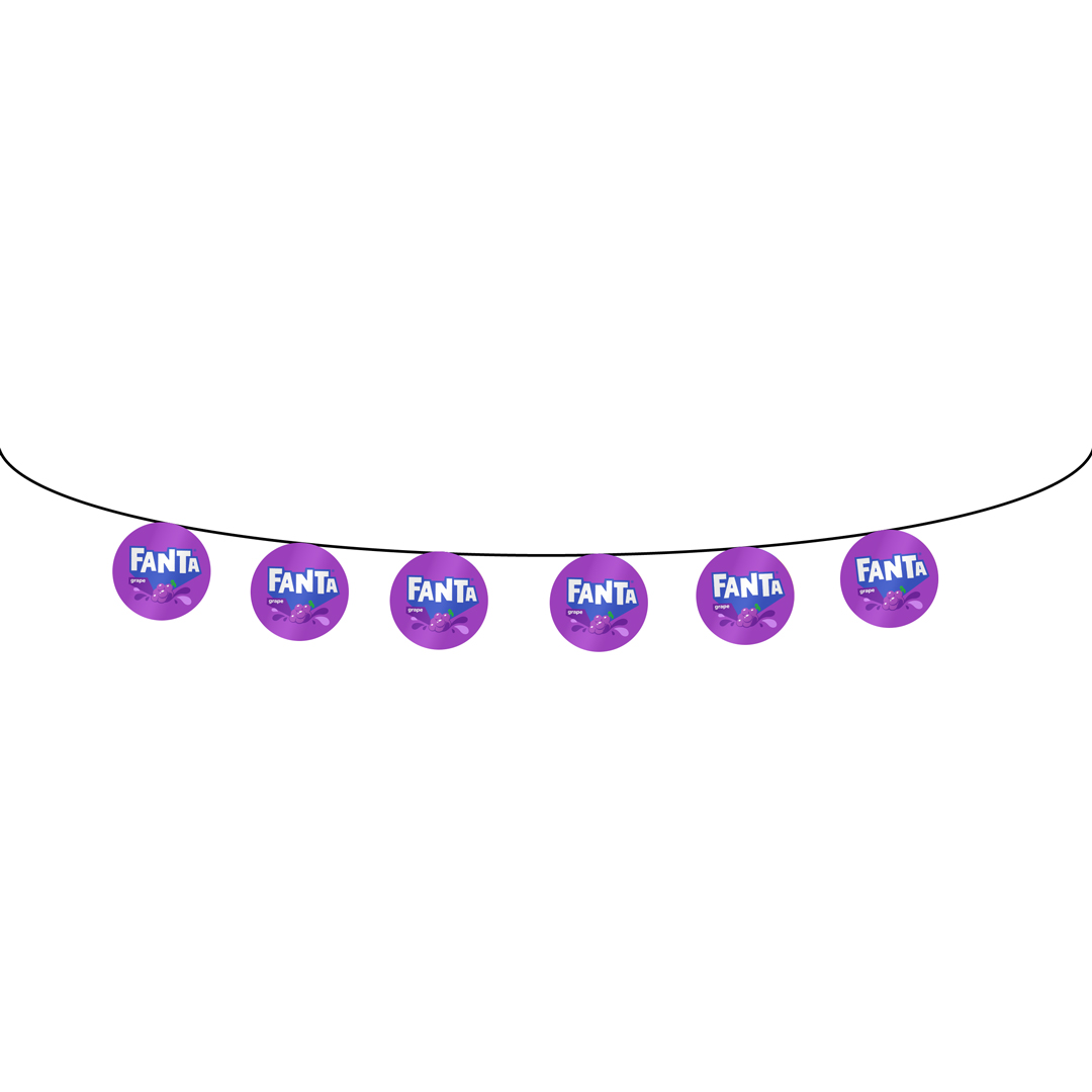 Circular Pennants. Single sided, PVC