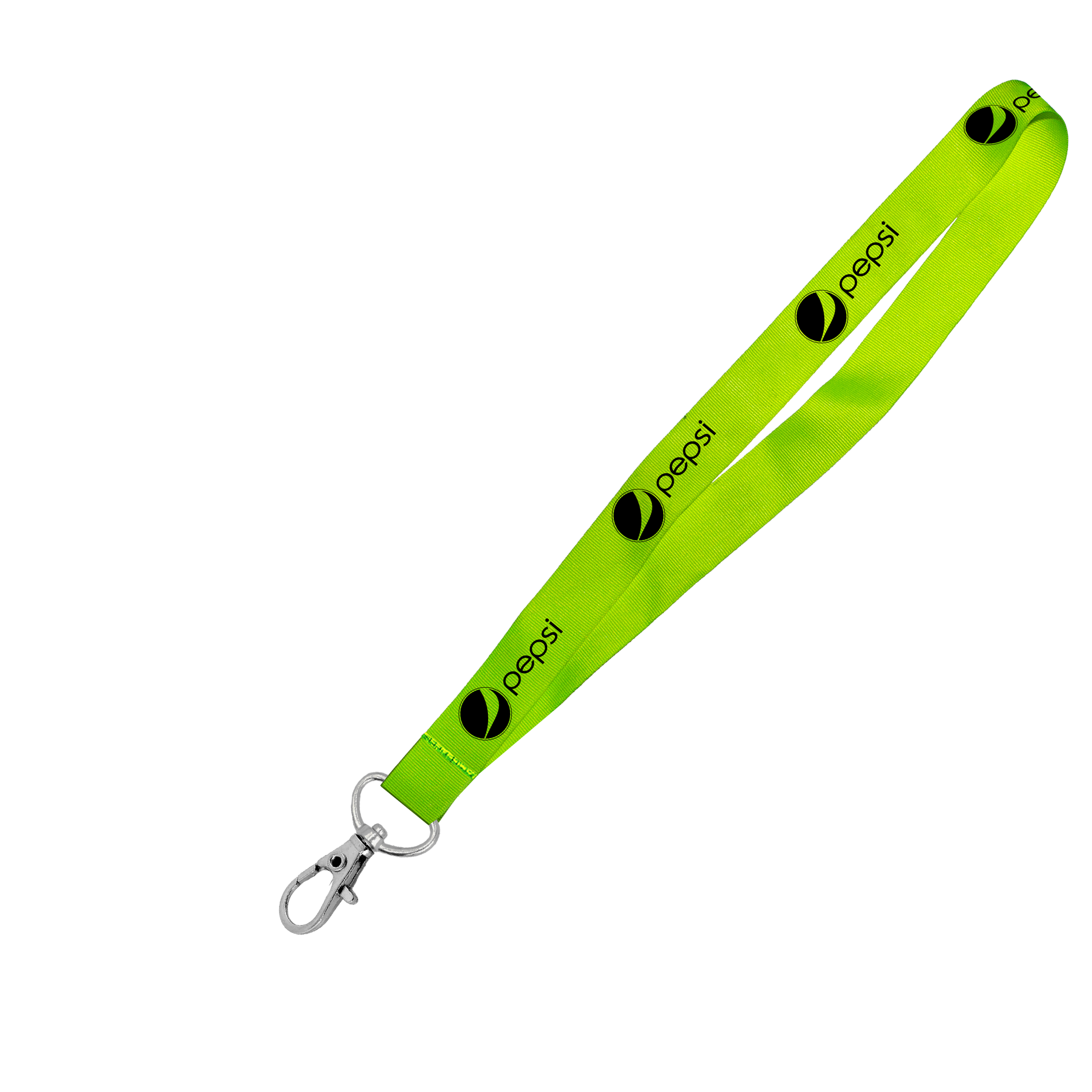 Hi-Viz Lanyard Black Sublimation Print S/Sided with Snap Hook