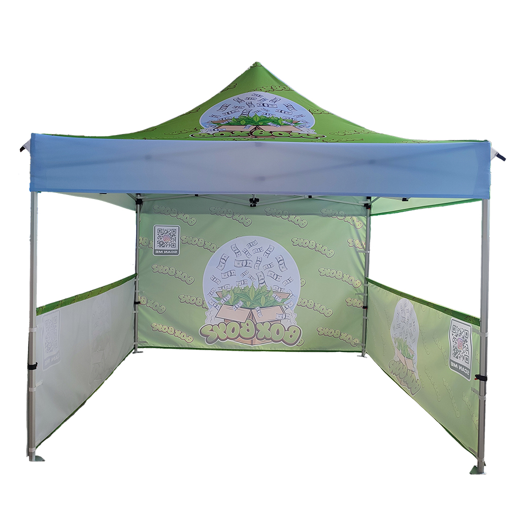 Professional display hardware Gazebo Combo 3 x 3m, Dye Sub, Aluminium, Complete, 1x 3m Full Wall, 2x 3m Half Wall with Support Arm
