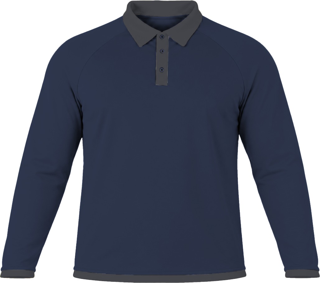 Ringer Unisex Golf Shirt, Raglan Long Sleeve, Birdseye