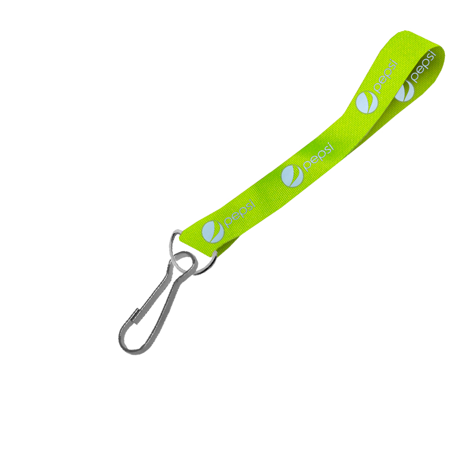 Hi-Viz Wrist Phone Strap Silver Reflective Print D/Sided with Swivel Hook