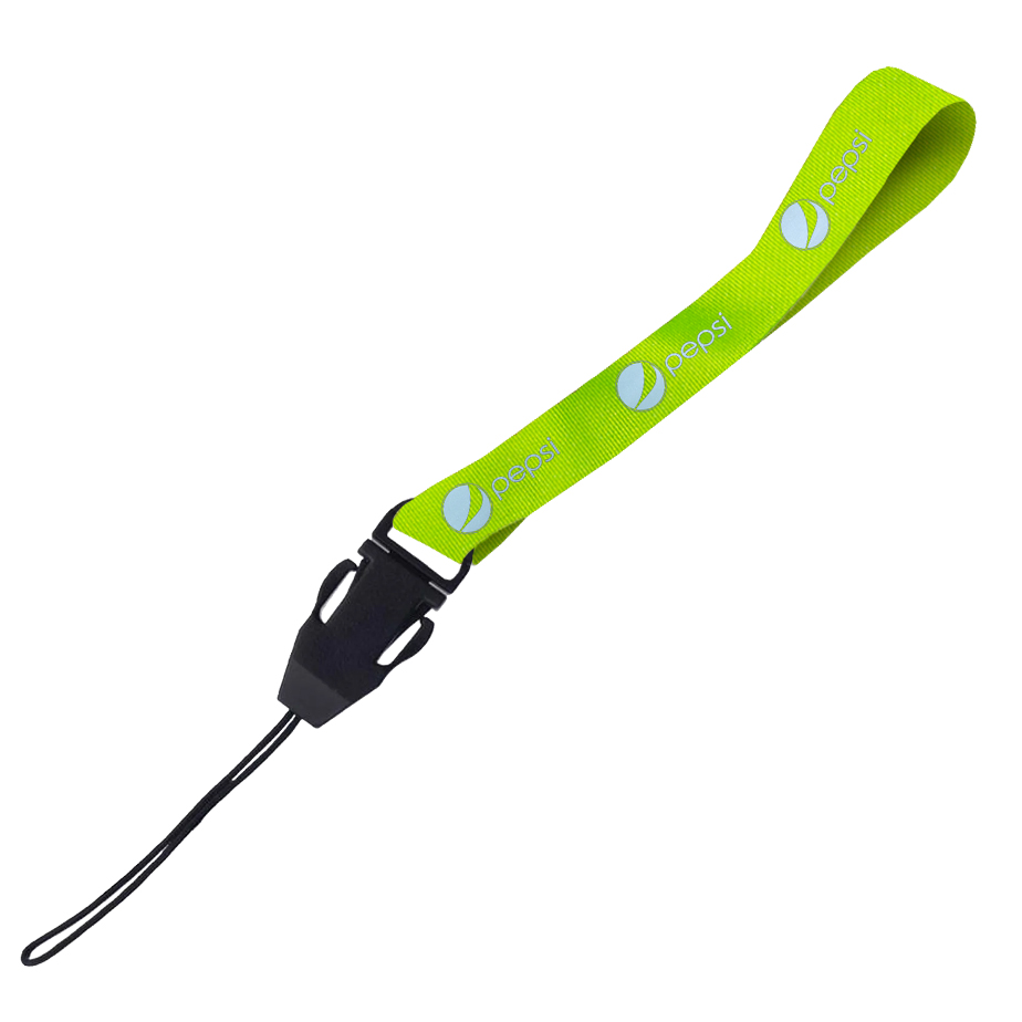 Hi-Viz Wrist Phone Strap Silver Reflective Print S/Sided with Cellphone Clip