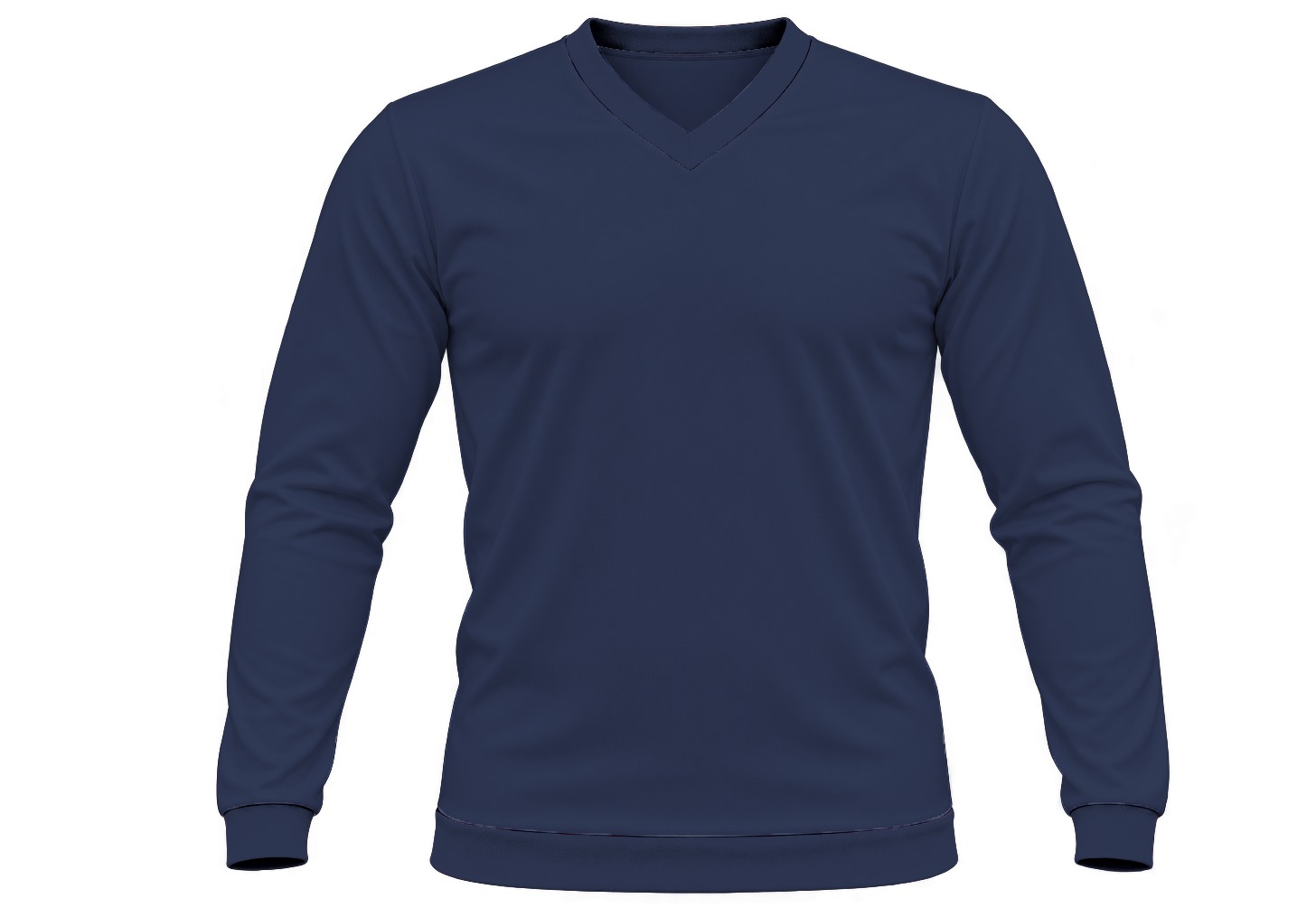+27 Kiddies V-Neck T-shirt, Fitted Long Sleeve, Reverse Birdseye