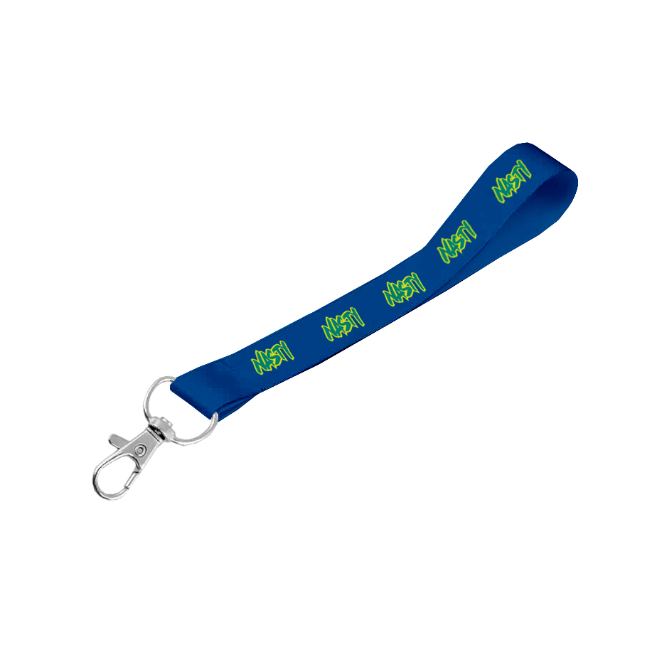 Matte Polyester Wrist Phone Strap D/Sided Print with Snap Hook 15 x 340mm