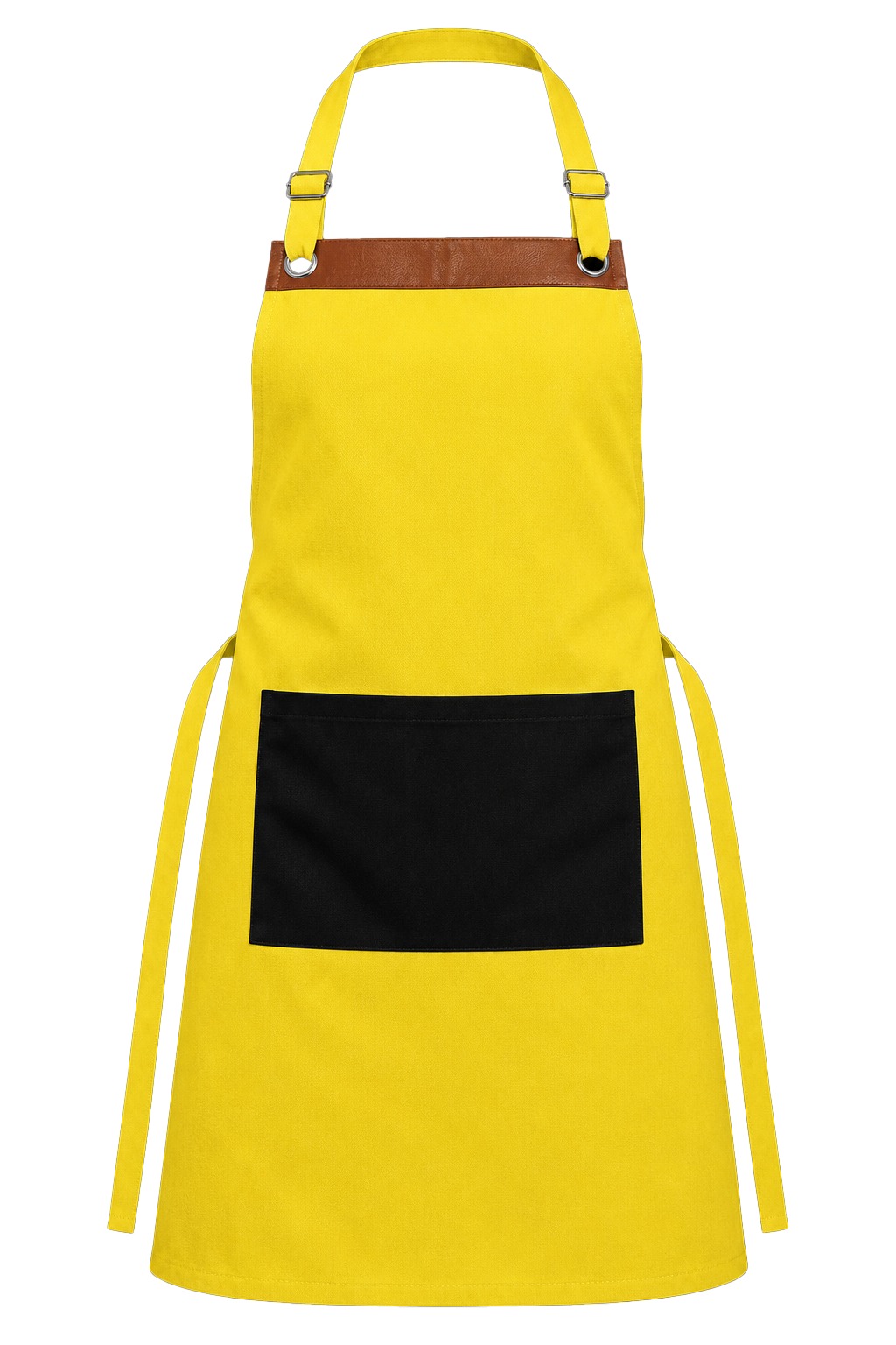 +27 PU Leather Trim Apron, Poly Cotton Twill