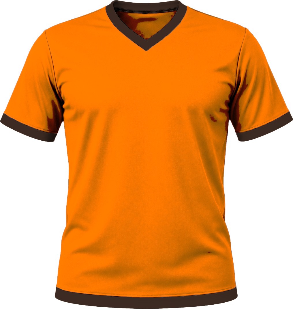Ringer Kiddies V-Neck T-shirt, Fitted Short Sleeve, Reverse Birdseye