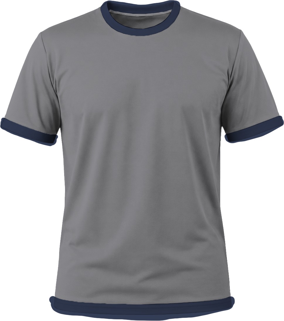 Ringer Unisex Crew Neck T-shirt, Fitted Short Sleeve, Reverse Birdseye