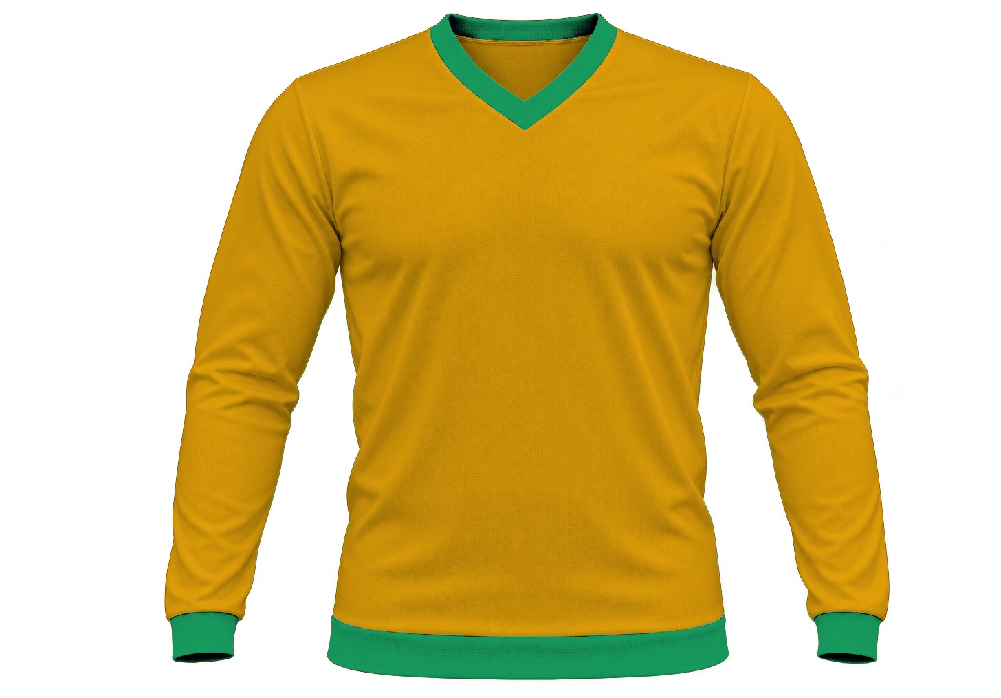 Ringer Unisex V-Neck T-shirt, Fitted Long Sleeve, Birdseye