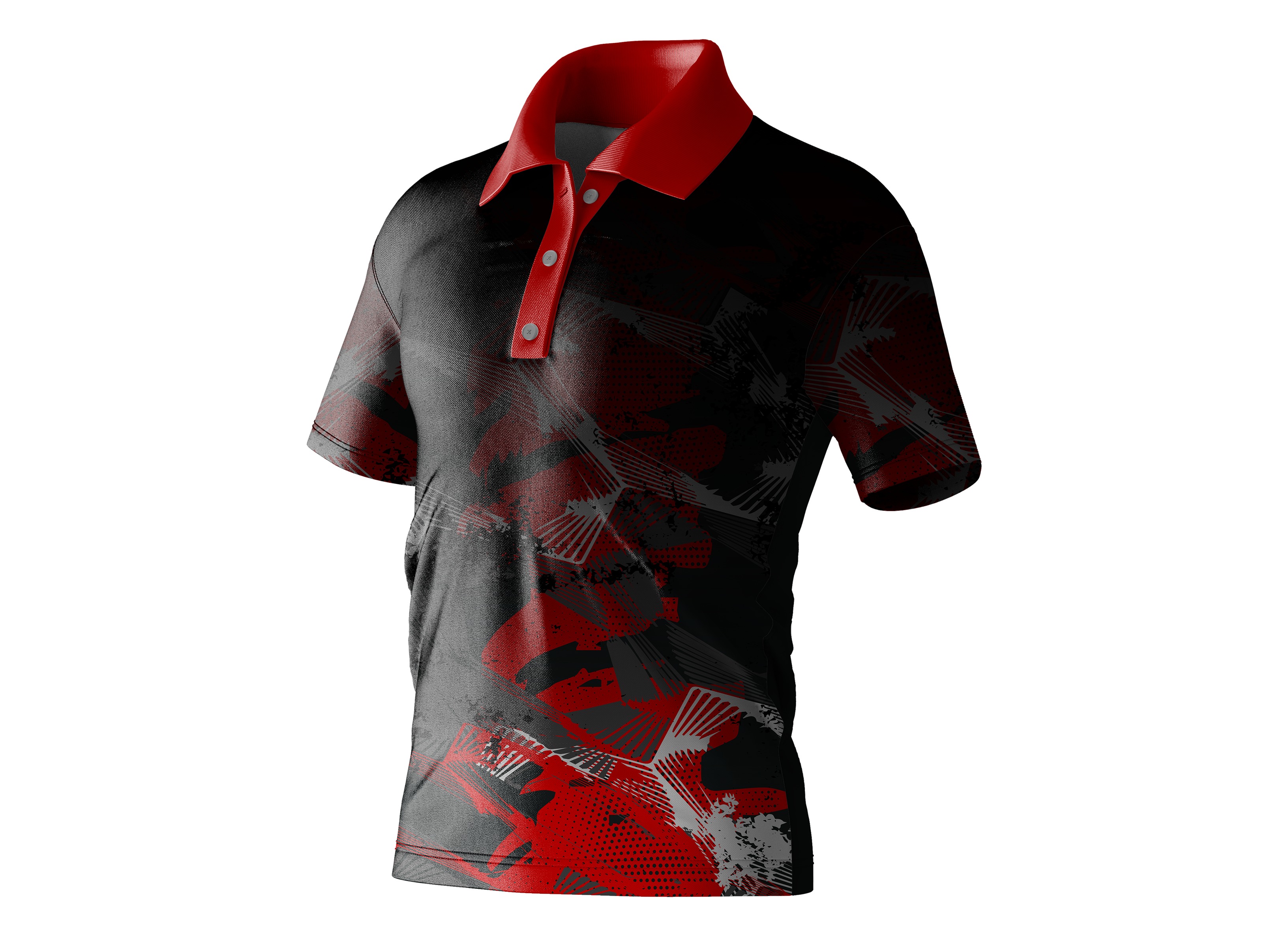 Dye Sub Men's Golf Shirt, Fitted Short Sleeve, Birdseye