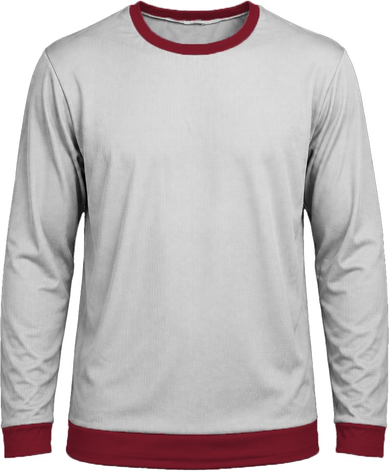 Ringer Ladies Crew Neck T-shirt, Fitted Long Sleeve, Birdseye