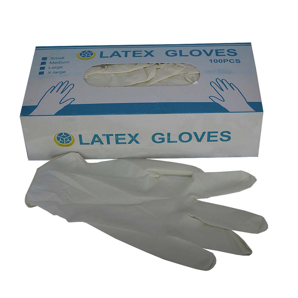 Latex Examination Glove Powder Free L - Box Of 100 Pairs