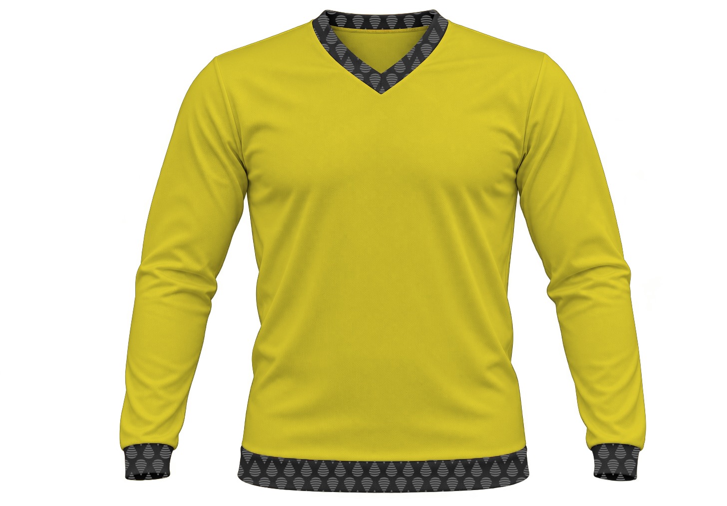 19Ten Kiddies V-Neck T-shirt, Fitted Long Sleeve, Birdseye