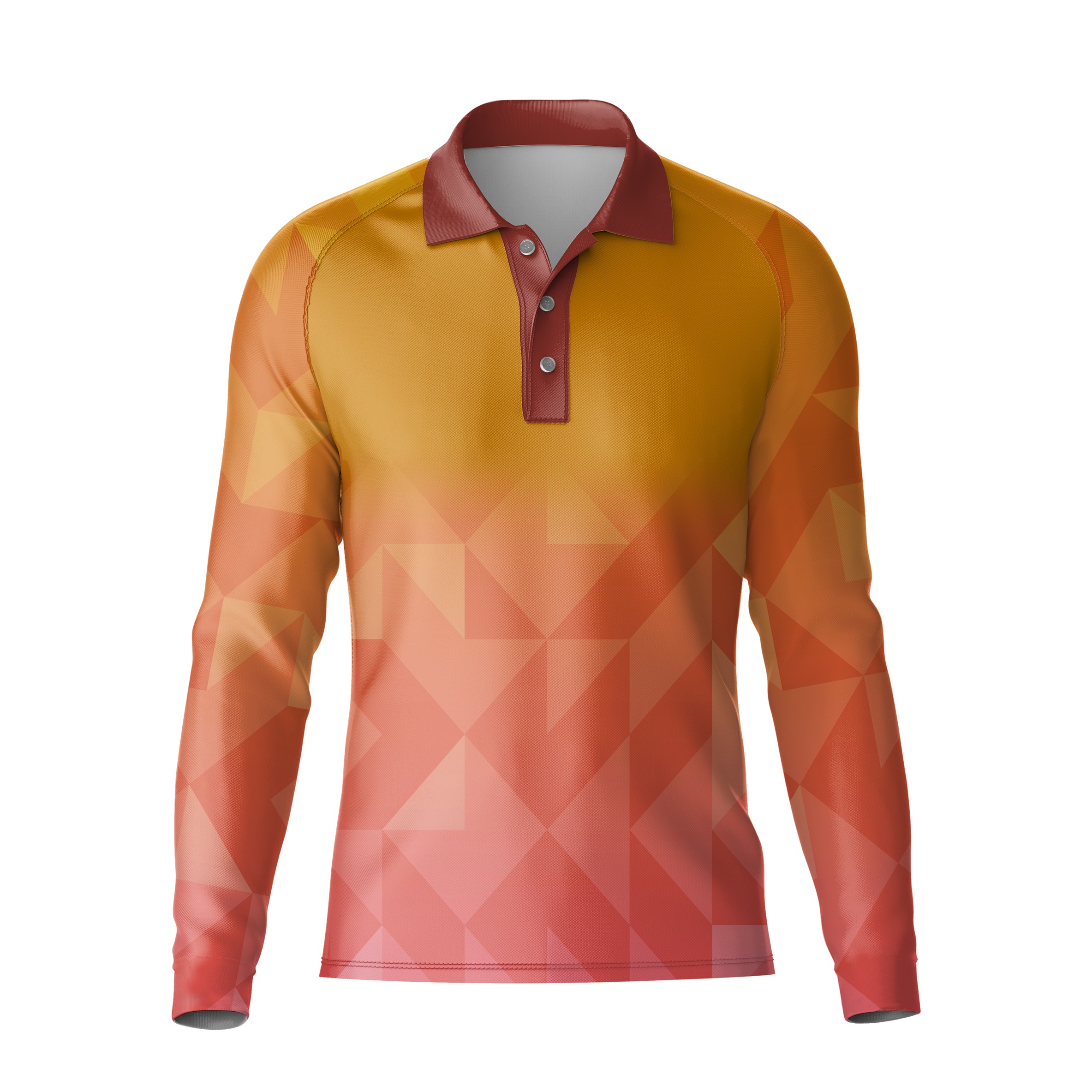 Dye Sub Men's Golf Shirt, Raglan Long Sleeve, Reverse Birdseye