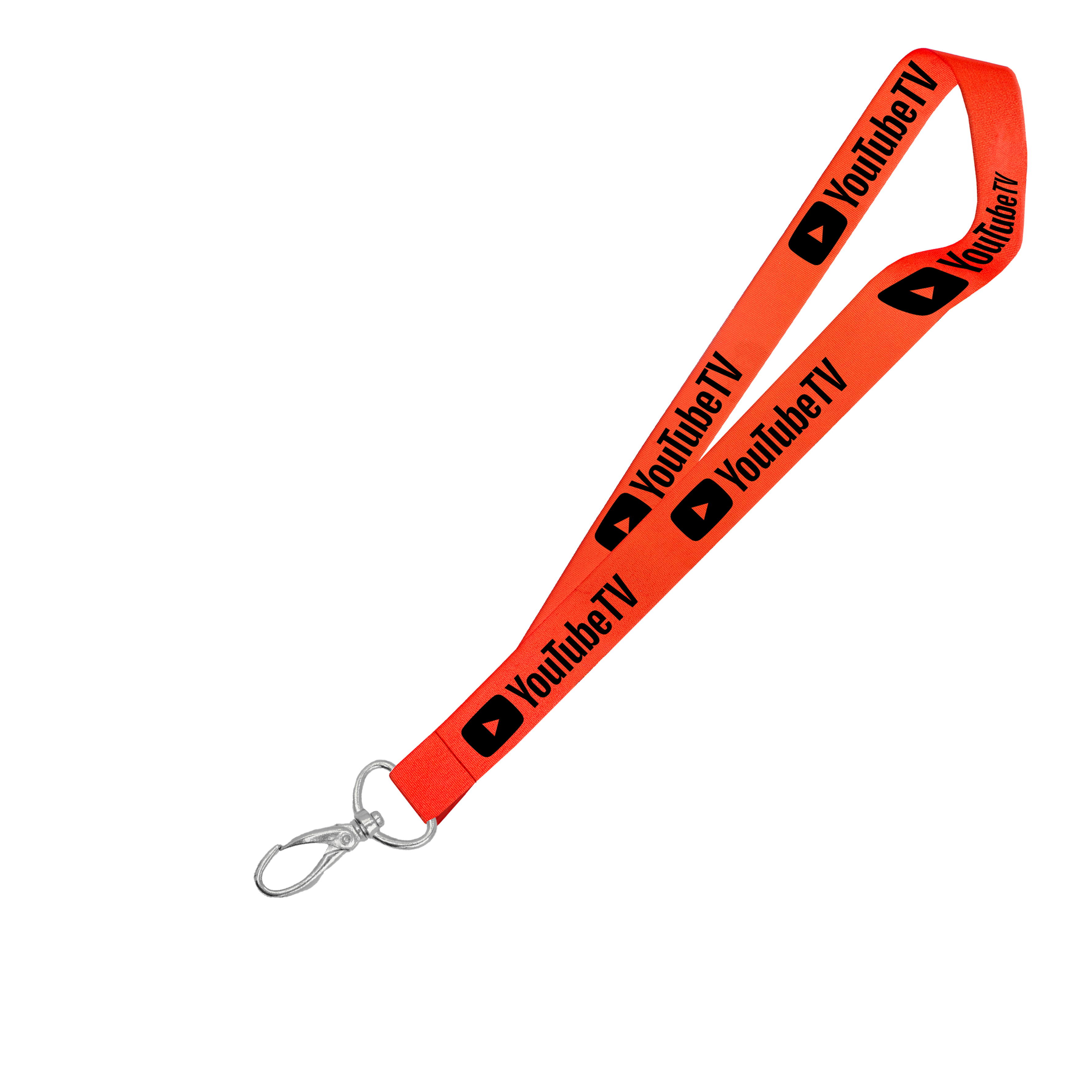 Hi-Viz Lanyard Black Sublimation Print D/Sided with Lobster Clip
