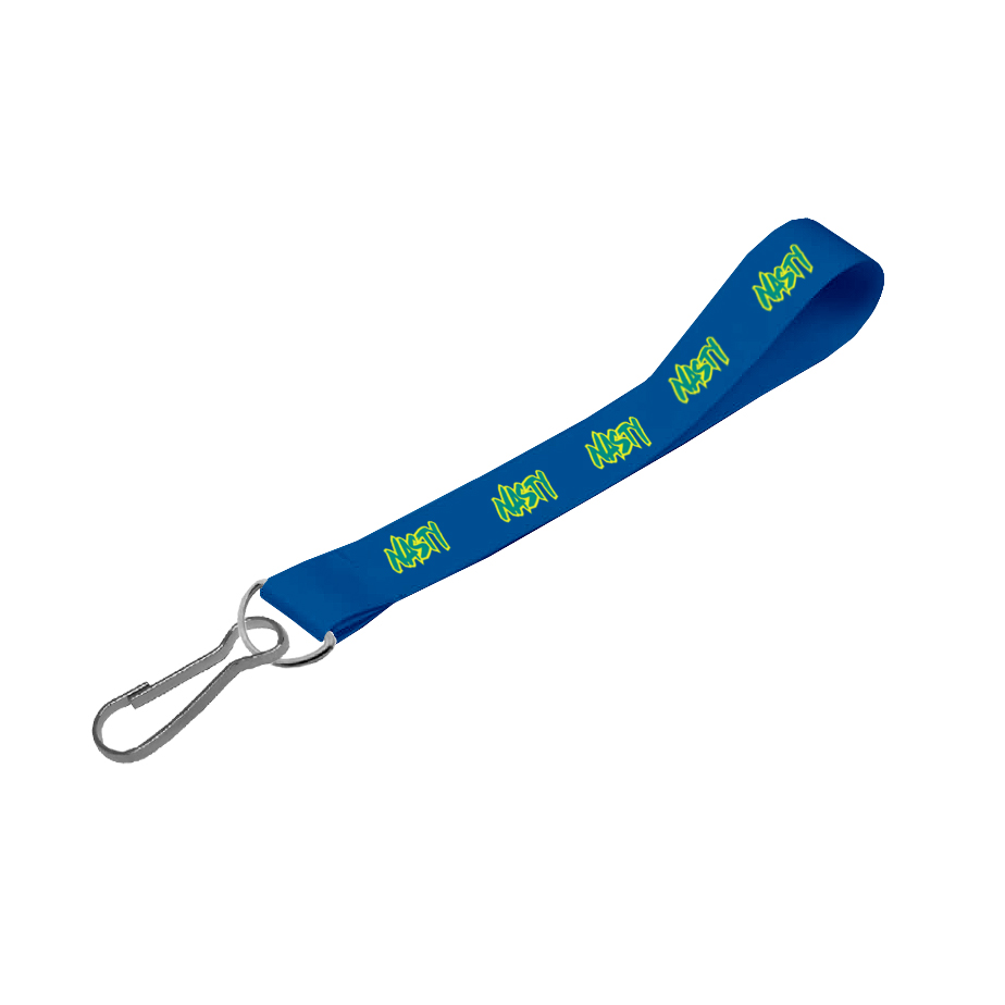 Matte Polyester Wrist Phone Strap D/Sided Print with Swivel Hook 15 x 340mm
