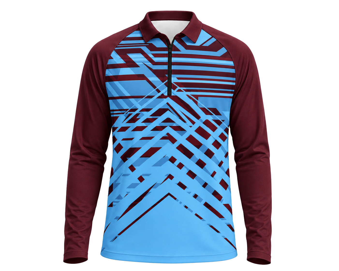Dye Sub Ladies 1/4 Zip Warm Up, Raglan Long Sleeve, Birdseye