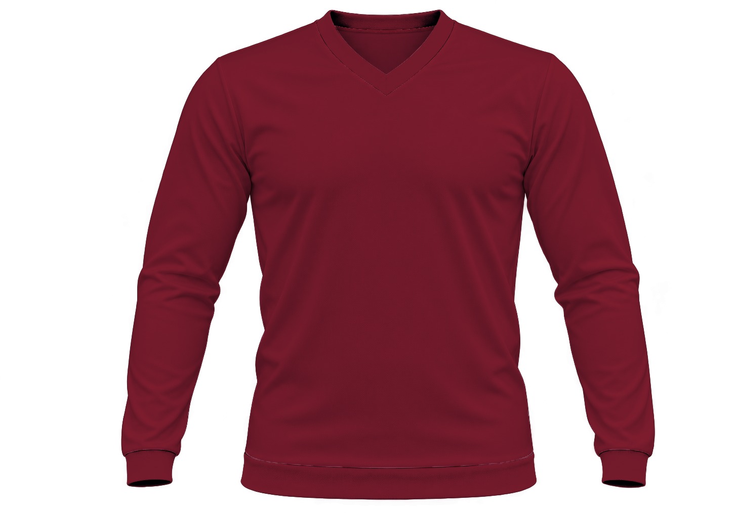 +27 Ladies V-Neck T-shirt, Fitted Long Sleeve, Birdseye